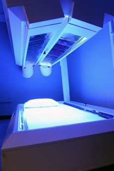 Thanks to donations by the Woodyard family and friends, UAMS is now home to a $70,000 UVA-1 phototherapy machine. 