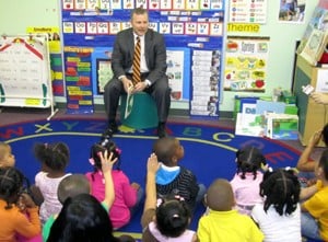 UAMS Head Start students were entertained by Congressman Tim Griffin's reading of 