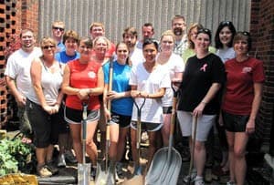 More than a dozen of Neal's friends and family members helped the garden take shape. 