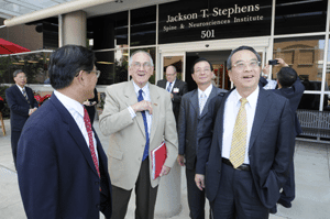 A tour of the UAMS campus was a highlight of the Taiwanese delegation’s visit. 
