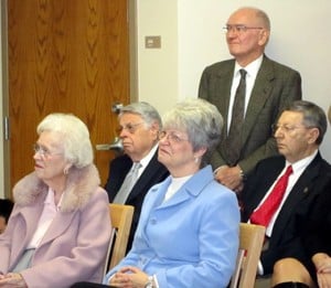 UAMS supporters in attendance included (from left) Pat Walker, Lewis Epley, Cheryl Rogers, Morriss Henry and Fred Vorsanger. 