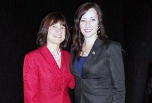Dean  Stephanie Gardner and APhA-Academy of Student Pharmacists President-Elect, second-year student Brandi Hamilton