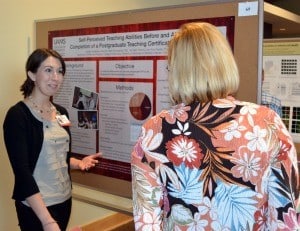 Pharmacy resident Ashley Castleberry explains her study into the effectiveness of a teaching course.