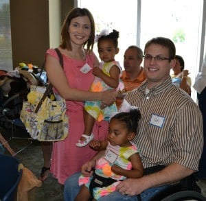 Carrie and Kurt Blankenship with daughters Olivia and Ella  at the UAMS NICU reunion.