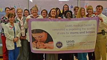 UAMS MOD and AHA banner for NICU