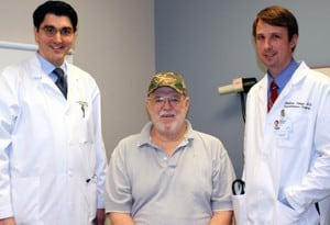 John King with Drs. Arnaoutakis and Steliga