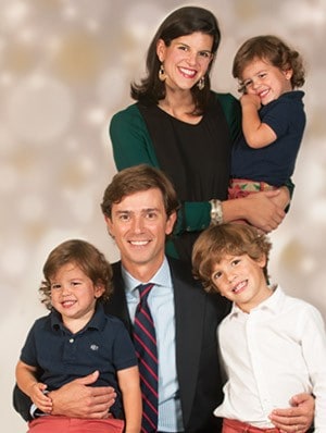 Beau Blair, his wife and three sons.