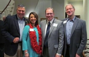 Mark Lamberth, Susie Jones, Tom Jones and Steve Bryant enjoy the inaugural gathering of Friends of UAMS -- Batesville Chapter.