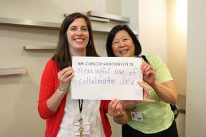 Summit participants had the chance to share their personal cancer moonshot goals.
