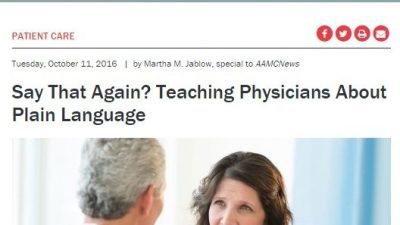 Screen shot of article on website