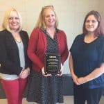 Caption: UAMS employees Carrie Chiaro (center) and Melisa Clark (right) co-chair the Arkansas chapter of SOCRA. Amy Jo Jenkins (left) is a past co-chair and has been elected to SOCRA’s Board of Directors.