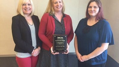 Caption: UAMS employees Carrie Chiaro (center) and Melisa Clark (right) co-chair the Arkansas chapter of SOCRA. Amy Jo Jenkins (left) is a past co-chair and has been elected to SOCRA’s Board of Directors.
