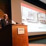 Chancellor Dan Rahn, M.D., delivers his State of the University presentation on Feb. 7.
