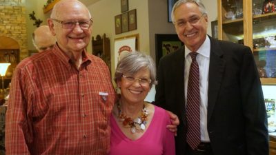 Stanley Teeter, M.D. and Maysel Teeter with Chancellor Dan Rahn, M.D.