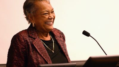 Raye Montague encourages women to keep striving in spite of obstacles during UAMS’ annual Women’s History Month event.