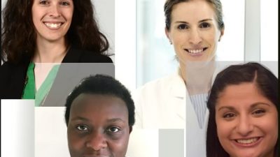 Top (l-r), Lisa Brents and Carolina Schinke; bottom, Rosemary Nabaweesi and Sufna John