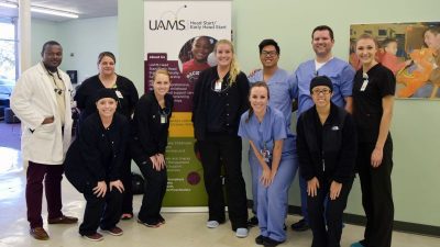 Dental residents, dental hygiene students and faculty preceptors conducted oral health screenings at UAMS Head Start facilities in October. More than 80 children were seen by the team.