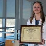 Brandi Mize is the 15th recipient of the Lawrence E. Scheving Award, established in 2004 to recognize the first-year medical student with the highest grade in Human Structure.