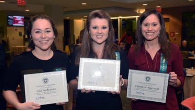 Three scholarship recipients
