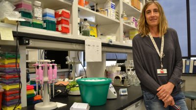 Researcher in lab