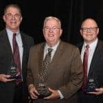 Selected Healthcare Heroes for 2018 by Arkansas Business are (from left) Paul Wendel, M.D., Women’s Health & Wellness; Kent Westbrook, M.D., Lifetime Achievement Award; and Ron Robertson, M.D., Physician of the Year.