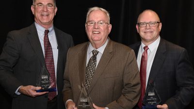 Selected Healthcare Heroes for 2018 by Arkansas Business are (from left) Paul Wendel, M.D., Women’s Health & Wellness; Kent Westbrook, M.D., Lifetime Achievement Award; and Ron Robertson, M.D., Physician of the Year.