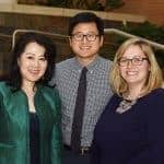 Leading the UAMS Radiation Oncology Residency Program are (from left) Fen Xia, M.D., Ph.D., Department of Radiation Oncology chair and residency program director; Thomas Kim, M.D., assistant residency program director; and Ellie Dickinson, residency coordinator.