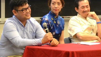 Michael Occidental, a UAMS medical student, speaks during the UAMS celebration of Asian Pacific American Heritage Month on May 2.