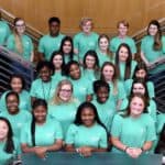 During the 12th annual Pharmacy Camp organized by the UAMS College of Pharmacy, the 23 students, seen here along with their counselors, learned about the wide range of careers open to them in the profession.