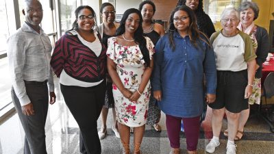 The Community Scientist Academy graduates included: Back row from left : Victoria Akins, Alexandra Wilson, LaToya Wilson, and Ti Davis Front row from left: Jajuan Johnson, Breana Taylor, Angela Aikens, Ashely Young and Jan Bowen. Not pictured: Not pictured: Cynthia Booker, Josie Elton, Terri Floyd, Shalonda Stewart, Bailejone Lagoye, Clay McCastlain, Sharmin Moody and John Paul Nolan, Jr.