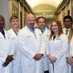 Seen here outside the UAMS Department of Neurosurgery, the UAMS Medical Center stroke team along with other UAMS physicians and staff recently achieved Comprehensive Stroke Center desgination for the medical center.