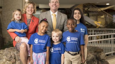 UAMS Chancellor Cam Patterson, MD, MBA, and Arkansas Children’s President & CEO Marcy Doderer, FACHE, describe the new agreements between the institutions as enhanced strategic partnerships .