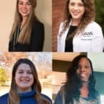 Four students were selected for the 2019 Geriatric Student Scholars program. They are (clockwise from top left) Taylor Bennett, Samantha Pennington, Larreasha Adams and Holly Bennett.