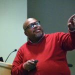 Brian Mitchell, Ph.D., delivers a lecture on the expulsion of free blacks from Arkansas in 1860.