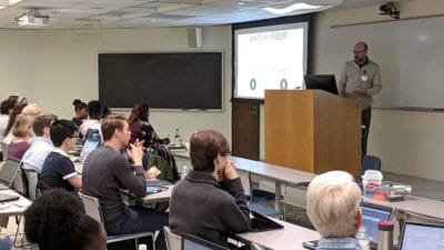 Nearly 40 students from across the state gathered at UAMS during spring break to attend a free genomics workshop March 18-20 where they learned about third-generation sequencing through lectures and hands-on computer work.