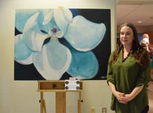 Jessica Lowder created the judges favorite piece, "Magnolia Blossom."