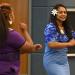 Members of the Ozark Islanders dance group perform at the Asian and Pacific Islander Heritage Month celebration.