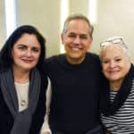 Myeloma Center patient Gail Naimo of Port St. Lucie, Fla., (right) encouraged fellow myeloma patient Sergio Pinango and his wife Blanca Nieto (left) to seek treatment at UAMS. He did and today is in remission with no evidence of the disease.