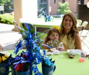 Megan Alkire was all smiles during the brunch. Alkire graduated with a Master of Science in Communication Sciences and Disorders degree.