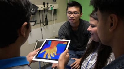 students with infrared tec
