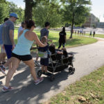 Physicians and medical students walked with patients and members of the community at UAMS' first Walk with a Doc event.