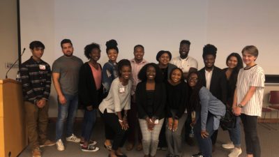 Chase Swinton (third from left) with other Summer Research Internship participants following their presentations at the end of the program.