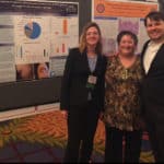 (From left) Marjorie David, M.D.; Gayle Dicker; and Jerad Gardner, M.D., presented their research at the 2016 American Society of Dermatopathology Annual Meeting in Chicago. Dicker was one of five patients with dermatofibrosarcoma protuberans who served on a Patient Advisory Board for the study.