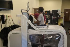 Franklin on treadmill