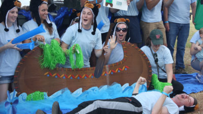 Students cheering