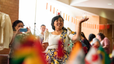 International Fest included tables with cultural items, food by UAMS Catering and demonstrations, such as a traditional Filipino dance with candles.