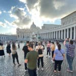 Fourth-year College of Pharmacy students visit St. Peter's Square during a one-month rotation.