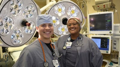The UAMS College of Nursing has been accredited to educate nurse anesthetists. Jason McDonald and Taronda Calvin are two CRNAs already working at UAMS.
