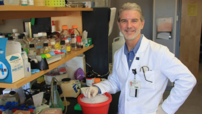Dr. Barger in lab