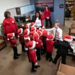 A group of preschoolers from the UAMS Head Start program recently celebrated the winter holidays by sharing songs with Chancellor Cam Patterson, M.D., MBA and others at UAMS.